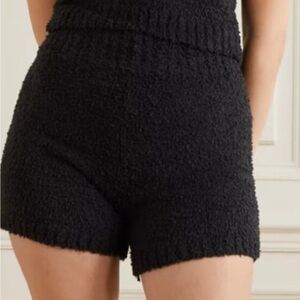 NWT SKIMS Black Cozy Knit Shorts Size L/XL